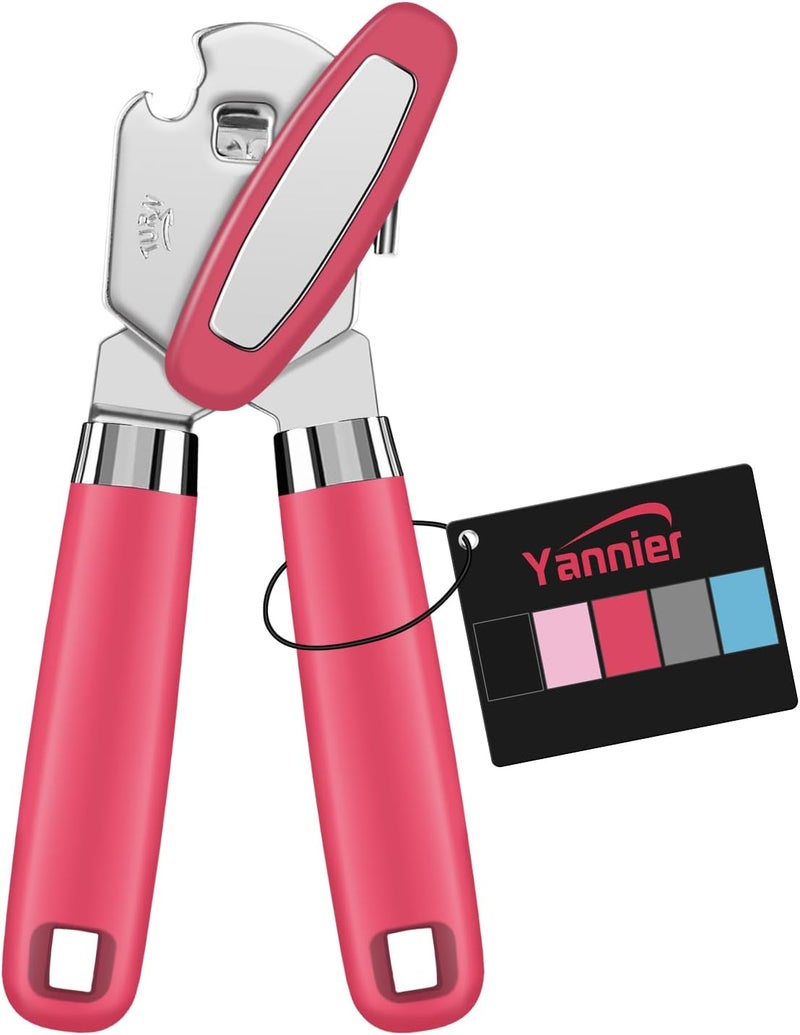 Yannier Multifunctional Heavy Duty Can Opener Manual Smooth Edge Can Opener and Bottle Openers with Magnet Durable Sharp Cutting Blade Comfortable Handle Big Effort-Saving Knob Kitchen Tool - Image 1
